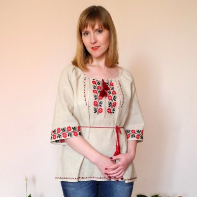Embroidered blouse "Rosa"